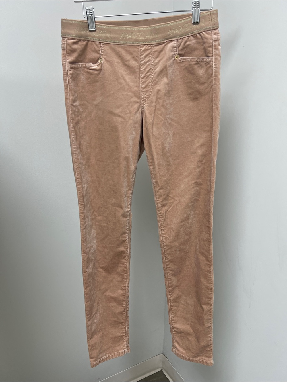 Marc Cain Slim velvet jeans in Dusty Pink
